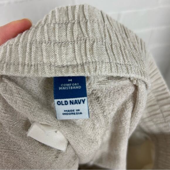 Old Navy Linen Blend Comfort Waistband Neutral Shorts Size M - Picture 3 of 9
